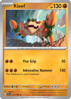 Klawf 122/198 Rare card from Scarlet & Violet Base