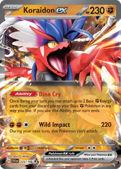 Koraidon ex 125/198 Double Rare card from Scarlet & Violet Base