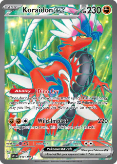 Koraidon ex 231/198 Ultra Rare card from Scarlet & Violet Base