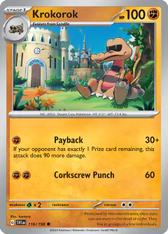 Krokorok 116/198 Common card from Scarlet & Violet Base