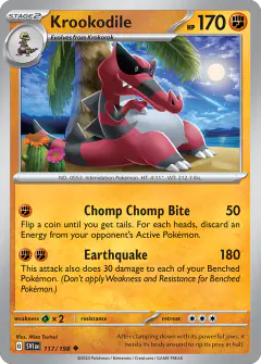 Krookodile 117/198 Uncommon card from Scarlet & Violet Base