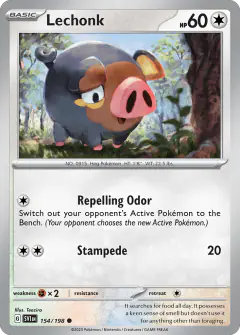 Lechonk 154/198 Common card from Scarlet & Violet Base