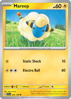 Mareep 066/198 Common card from Scarlet & Violet Base