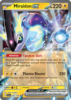 Miraidon ex 081/198 Double Rare card from Scarlet & Violet Base