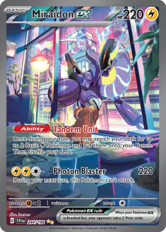 Miraidon ex 244/198 Special Illustration Rare card from Scarlet & Violet Base