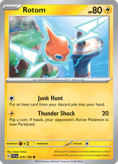 Rotom 070/198 Common card from Scarlet & Violet Base