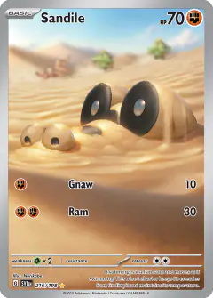 Sandile 216/198 Illustration Rare card from Scarlet & Violet Base