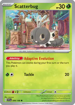 Scatterbug 008/198 Common card from Scarlet & Violet Base