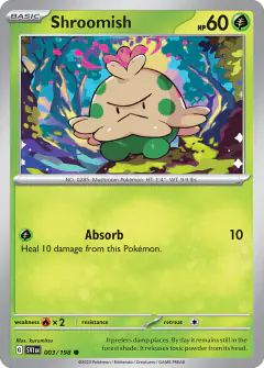 Shroomish 003/198 Common card from Scarlet & Violet Base