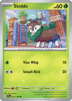 Skiddo 011/198 Common card from Scarlet & Violet Base