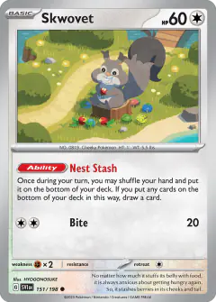 Skwovet 151/198 Common card from Scarlet & Violet Base