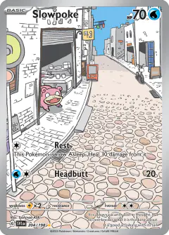 Slowpoke 204/198 Illustration Rare card from Scarlet & Violet Base
