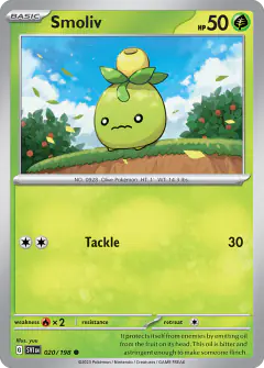 Smoliv 020/198 Common card from Scarlet & Violet Base