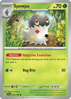Spewpa 009/198 Common card from Scarlet & Violet Base