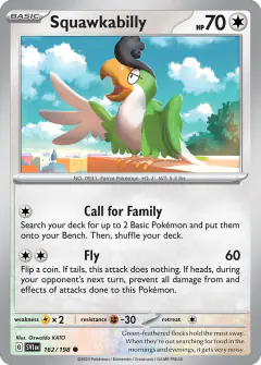 Squawkabilly 162/198 Common card from Scarlet & Violet Base