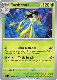 Toedscruel 026/198 Uncommon card from Scarlet & Violet Base