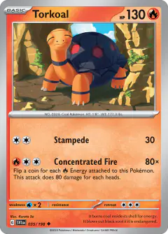Torkoal 035/198 Uncommon card from Scarlet & Violet Base