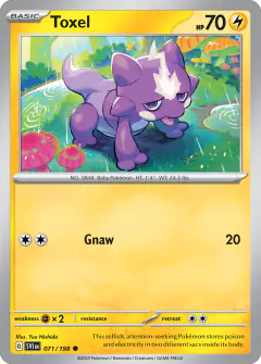 Toxel 071/198 Common card from Scarlet & Violet Base