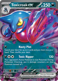 Toxicroak ex 131/198 Double Rare card from Scarlet & Violet Base