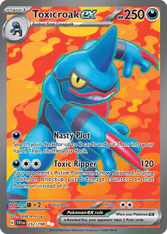 Toxicroak ex 232/198 Ultra Rare card from Scarlet & Violet Base