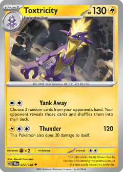 Toxtricity 072/198 Uncommon card from Scarlet & Violet Base