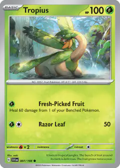 Tropius 007/198 Common card from Scarlet & Violet Base