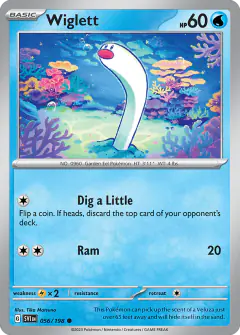 Wiglett 056/198 Common card from Scarlet & Violet Base