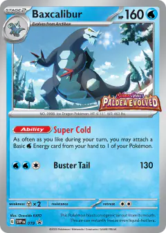 Baxcalibur 019 Promo card from Scarlet & Violet Black Star Promos
