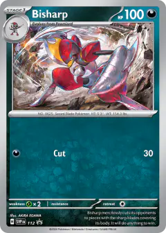 Bisharp 112 Promo card from Scarlet & Violet Black Star Promos