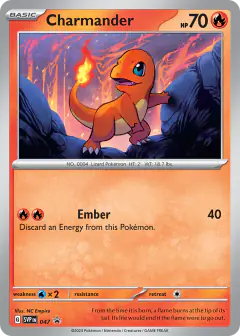 Charmander 047 Promo card from Scarlet & Violet Black Star Promos