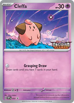 Cleffa 037 Promo card from Scarlet & Violet Black Star Promos