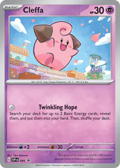 Cleffa 095 Promo card from Scarlet & Violet Black Star Promos