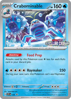 Crabominable 134 Promo card from Scarlet & Violet Black Star Promos