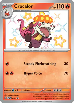 Crocalor 080 Promo card from Scarlet & Violet Black Star Promos