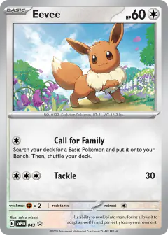 Eevee 043 Promo card from Scarlet & Violet Black Star Promos