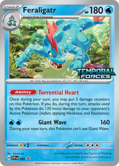 Feraligatr 089 Promo card from Scarlet & Violet Black Star Promos