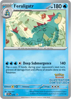 Feraligatr 213 Promo card from Scarlet & Violet Black Star Promos