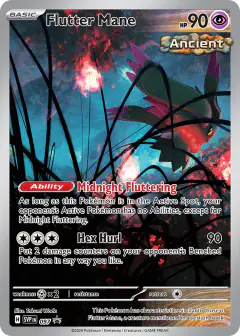 Flutter Mane 097 Promo card from Scarlet & Violet Black Star Promos