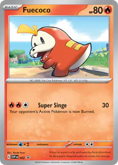 Fuecoco 002 Promo card from Scarlet & Violet Black Star Promos