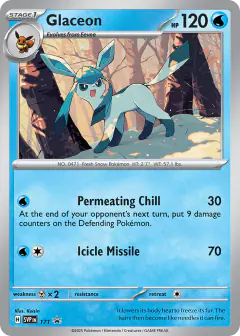 Glaceon 171 Promo card from Scarlet & Violet Black Star Promos