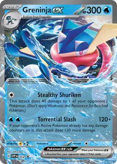 Greninja ex 054 Promo card from Scarlet & Violet Black Star Promos