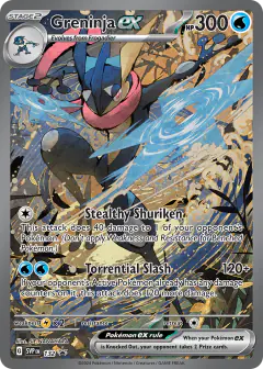 Greninja ex 132 Promo card from Scarlet & Violet Black Star Promos