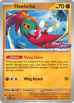 Hawlucha 007 Promo card from Scarlet & Violet Black Star Promos