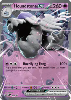 Houndstone ex 162 Promo card from Scarlet & Violet Black Star Promos