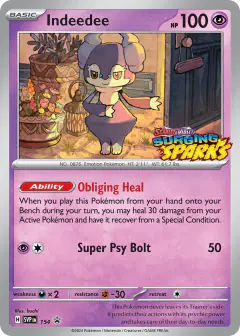Indeedee 154 Promo card from Scarlet & Violet Black Star Promos