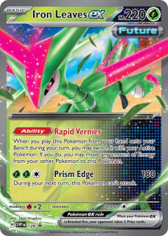 Iron Leaves ex 128 Promo card from Scarlet & Violet Black Star Promos