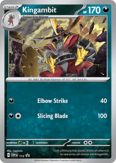 Kingambit 113 Promo card from Scarlet & Violet Black Star Promos