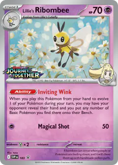 Lillie's Ribombee 183 Promo card from Scarlet & Violet Black Star Promos