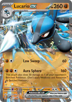 Lucario ex 017 Promo card from Scarlet & Violet Black Star Promos