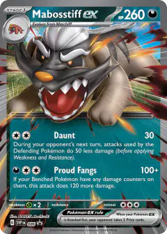Mabosstiff ex 086 Promo card from Scarlet & Violet Black Star Promos